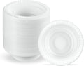 PLASTICPRO 800 PCS White Plastic Bowls 5 oz Premium Quality Light Weight Dishes Disposable Small Plastic Bowls for Dessert Appetizers Soups for Parties Weddings
