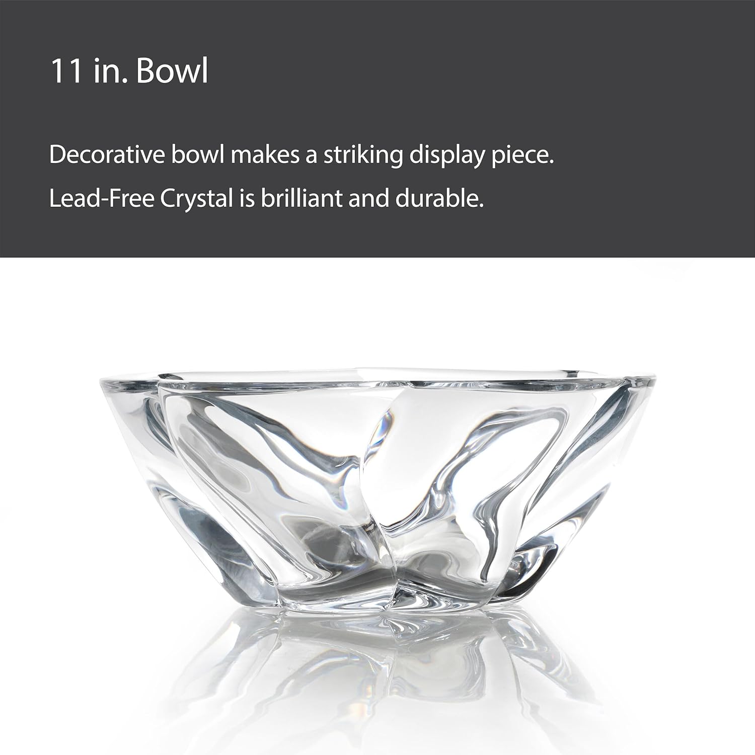Mikasa Cassia Crystal Glass Bowl  11 Inch