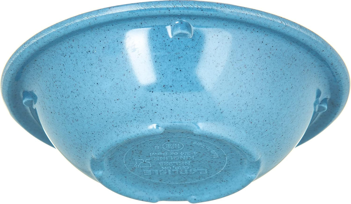 Carlisle FoodService Products Kingline Reusable Plastic Bowl Fruit Bowl with Rim for Home and Restaurant  Melamine  4.75 Ounces  Sandshade  (Pack of 48)